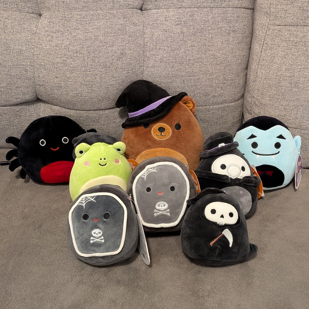 Squishmallows Halloween Plush Collection - Black, Brown, Green, Blue